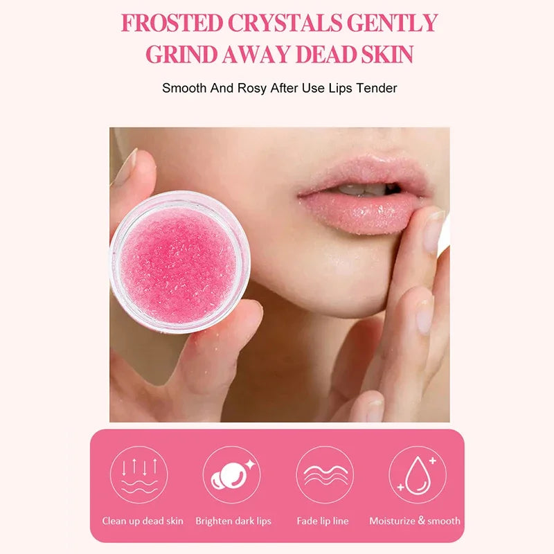 Fruity Lip Scrub, Exfoliates, Moisturizes & Smooths Fine Lip Lines for Soft