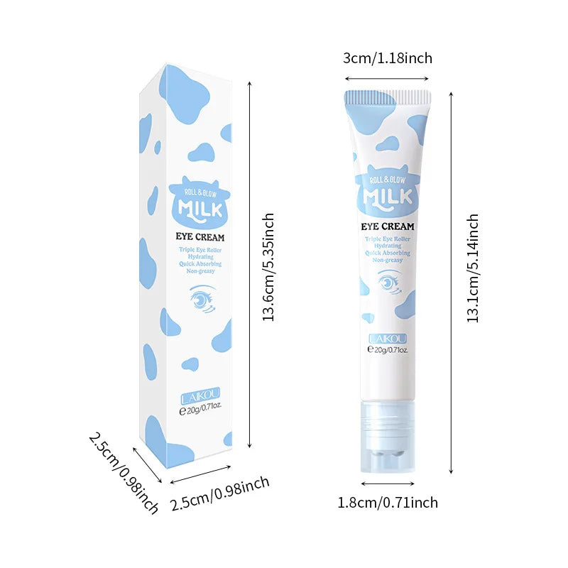 LAIKOU Milk Ball Radiant Eye Cream – 20g Brightening & Moisturizing Eye Treatment for Dark Circles