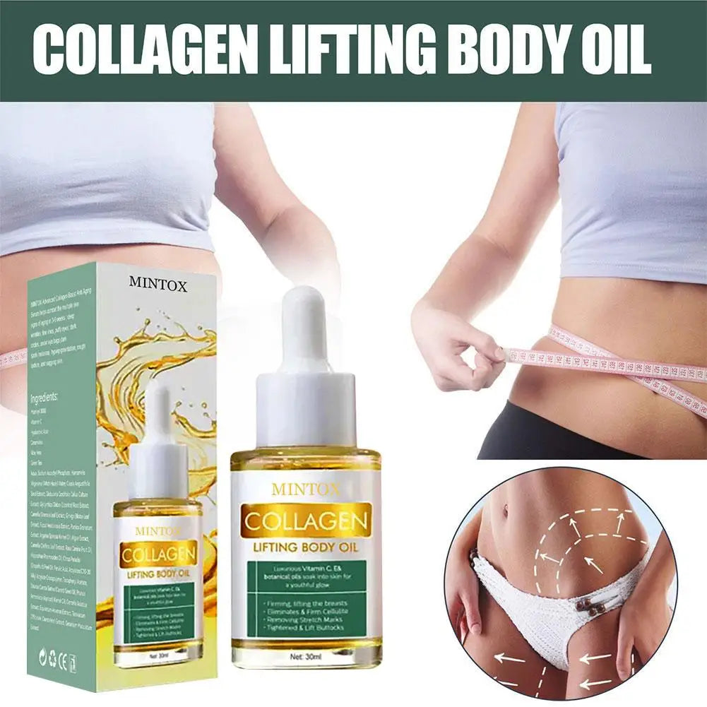 Collagen Lifting Body Oil, Firming & Tightening Formula for Breast, Buttocks, Stomach, and Thighs