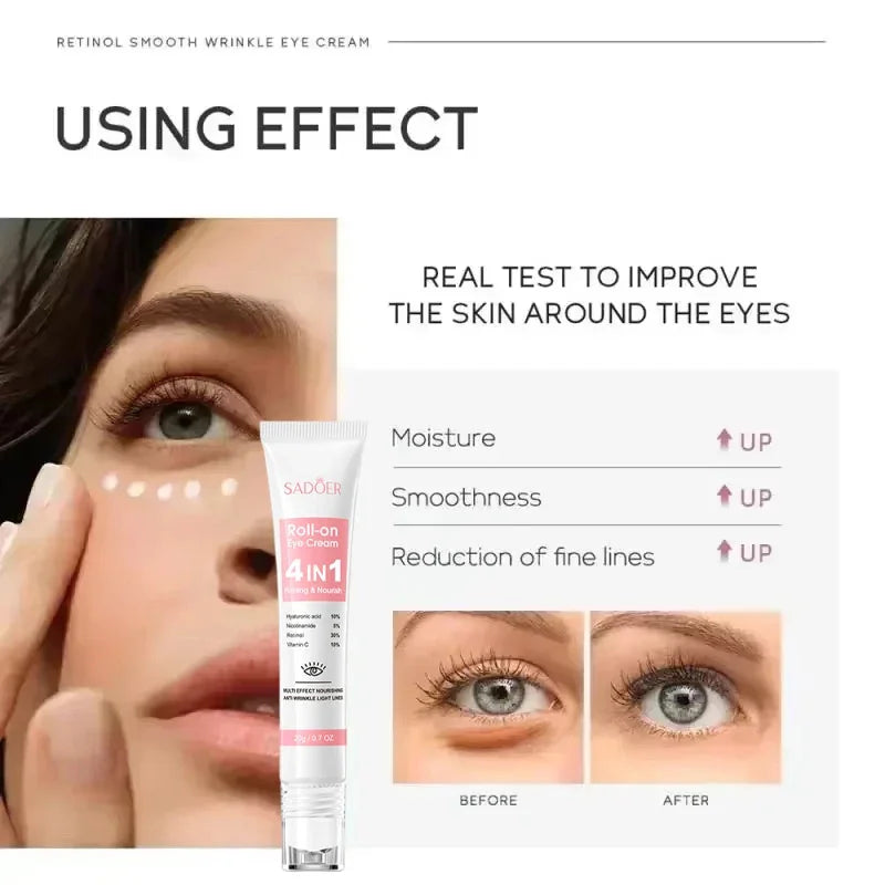 Instant Eye Bag Removal Cream – Collagen Anti-Wrinkle Formula to Firm Skin, Fade Fine Lines & Brighten Dark Circles